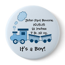 It's A boy! Button Blue Choo Choo Train