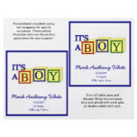 It's A Boy Candybar Wrappers (Primary) Full Color Flyer