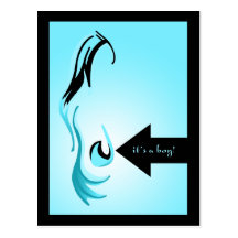 it's a boy! : markdrawn woman post card