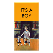 IT'S A BOY PHOTO GREETING CARD