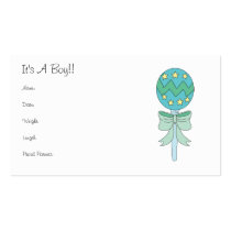 It's A Boy Profile Card