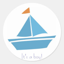 It's a boy! round stickers