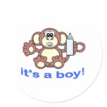 Its A BOY! Round Sticker