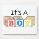 It's A Boy Toy Blocks mousepads