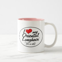 It's a Cat! I Love My Oriental Longhair Coffee Mug
