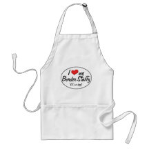 It's a Dog! I Love My Border Staffy Aprons