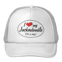 It's a Dog! I Love My Jackadoodle Trucker Hat