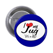 It's a Dog! I Love My Jug Buttons