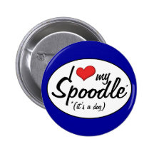 It's a Dog! I Love My Spoodle Pin