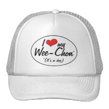 It's a Dog! I Love My Wee-Chon Mesh Hats