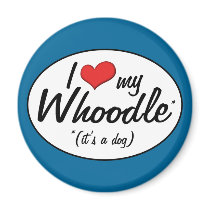 It's a Dog! I Love My Whoodle Magnet