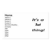 It's a feet thing! business card template