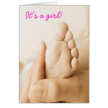 It's A Girl Baby Card