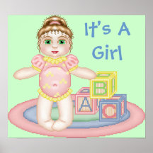 It's A Girl Baby Poster