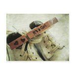 Its A Girl Baby Shoes Birth Announcement Postcard