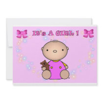 It's A Girl - Baby Shower Invitation