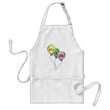 It's A Girl Balloons Apron