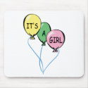 It's A Girl Balloons mousepads