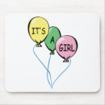 It's A Girl Balloons mousepads