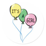 It's A Girl Balloons stickers