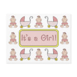 "It's a Girl!" Birth Announcement postcards