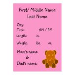 It's A Girl! - birth announcement template business cards