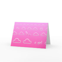 It's a Girl Birth Card cards