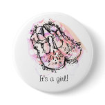 It's a girl! Booties Pin