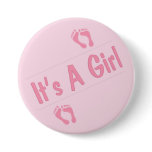 It's A Girl Button