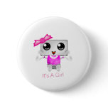 It's A Girl Pinback Buttons