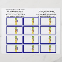 It's A Girl Candybar Wrappers (Primary) Personalized Flyer