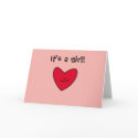 "It's a girl!" cards (blank inside, customisable)