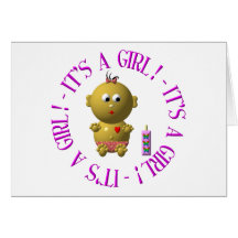 It's a girl! greeting card