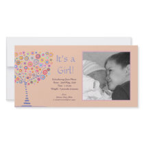 It's a Girl New Baby Announcement Gift Photocard