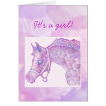 It's a girl! new baby card