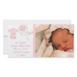 It's A Girl Pink Argyle Cute New Baby Announcement