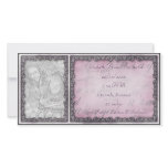"It's a Girl" Pink Purple Rustic Custom Photo Card photo cards