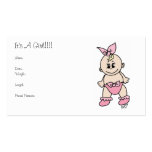 It's A Girl Profile Card business cards