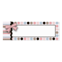 It's a Girl! Skinny Gift Tag 2 Business Card