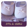 It's a Girl! stickers Lavender Baby Booties shoes