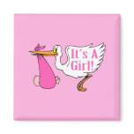 It's A Girl (Stork And Bundle) magnets