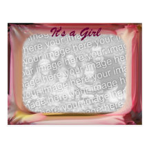 It's a Girl template ~ postcard