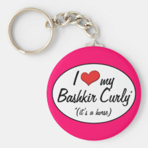 It's a Horse! I Love My Bashkir Curly Key Chain