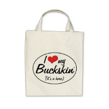 It's a Horse! I Love My Buckskin Canvas Bag
