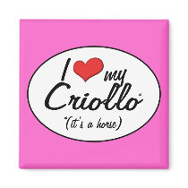 It's a Horse! I Love My Criollo magnets