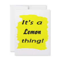 It's a lemon thing!