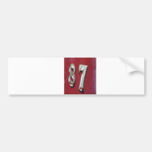Its a number 87 number bumper stickers