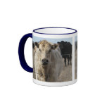 It's a Roundup! Black & White Cow Herd - Charolais Coffee Mug