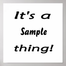 It's a sample thing! print