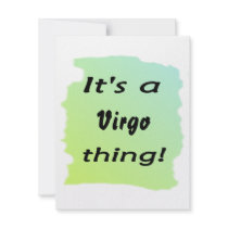 It's a Virgo thing!